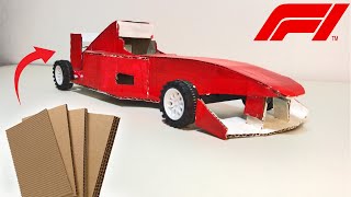 COMO HACER UN F1 DE CARTON - COMO HACER UN AUTO CON CARTÓN