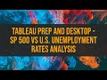 Tableau Prep and Desktop - SP 500 vs US Unemployment Rates Analysis