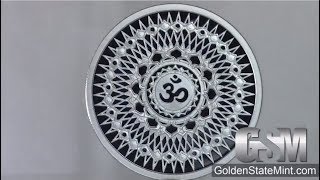 Golden State Mint - Proof Crown Chakra MiniMintage Proof 1 oz Silver round/ Silver Shield