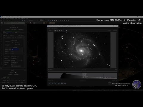 The bright supernova SN 2023ixf in Messier 101: online observation – 26 May 2023.