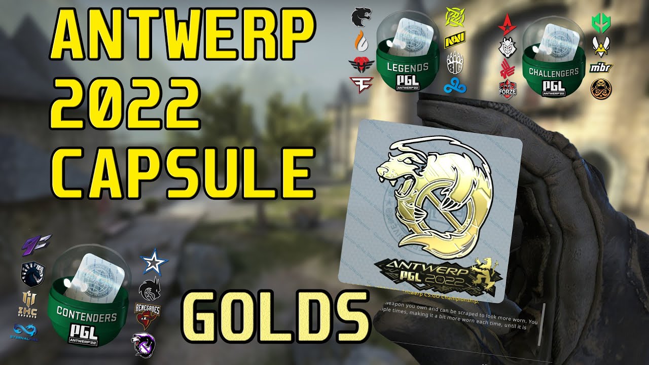 CS:GO Antwerp 2022 Sticker Capsules - 50x Opening GOLD! - YouTube