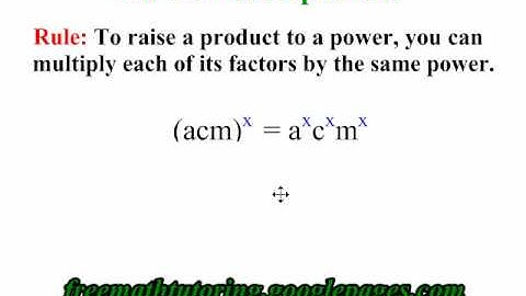 6th Law of Exponents