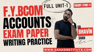 FYBcom - Account - HOW TO WRITE EXAM PAPER (Descriptive UNIT 1) #msu #bcom #account
