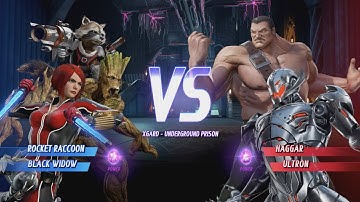 Rocket Raccoon and Black Widow vs Haggar Ultron - MARVEL VS. CAPCOM: INFINITE