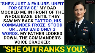 Dad Mocked Me, Left Me Behind at Bootcamp—Then His Commander Went Pale at the Truth on My Tattoo