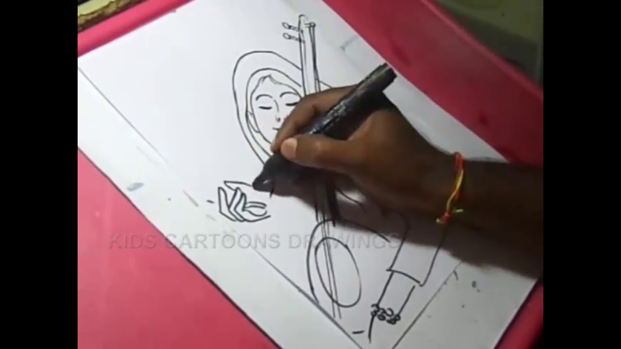 Beautiful Meerabai || Indian Art || Meerabai Drawing - YouTube