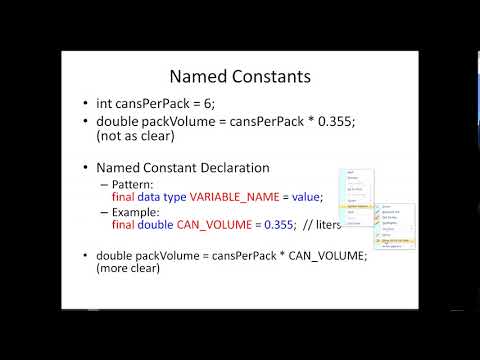 Named Constants in Java