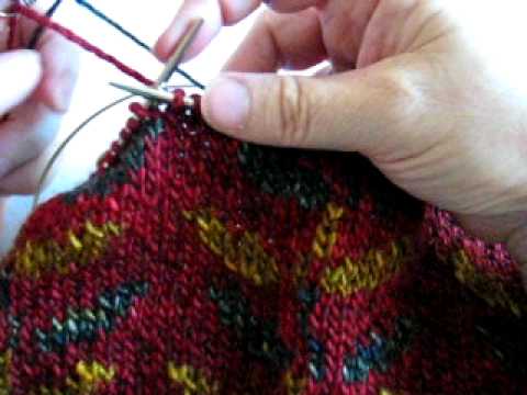 using norwegian knitting thimble 