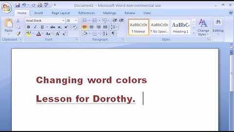 Lesson # 2 Word 2007 Simple instructions for beginners