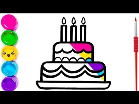 Easy How to Draw a Birthday Cake Tutorial · Art Projects for Kids-saigonsouth.com.vn