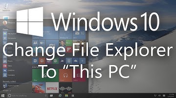How To Make File Explorer To Open "This PC"