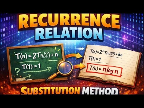 Recurrence Relations & Substitution Method Explained (Step-by-Step ...
