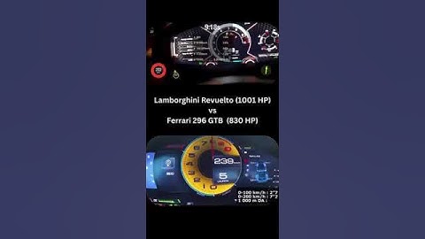 Lamborghini Revuelto 1001 HP vs Ferrari 296 GTB 830 HP two Hybrid Supercars in a Drag Race