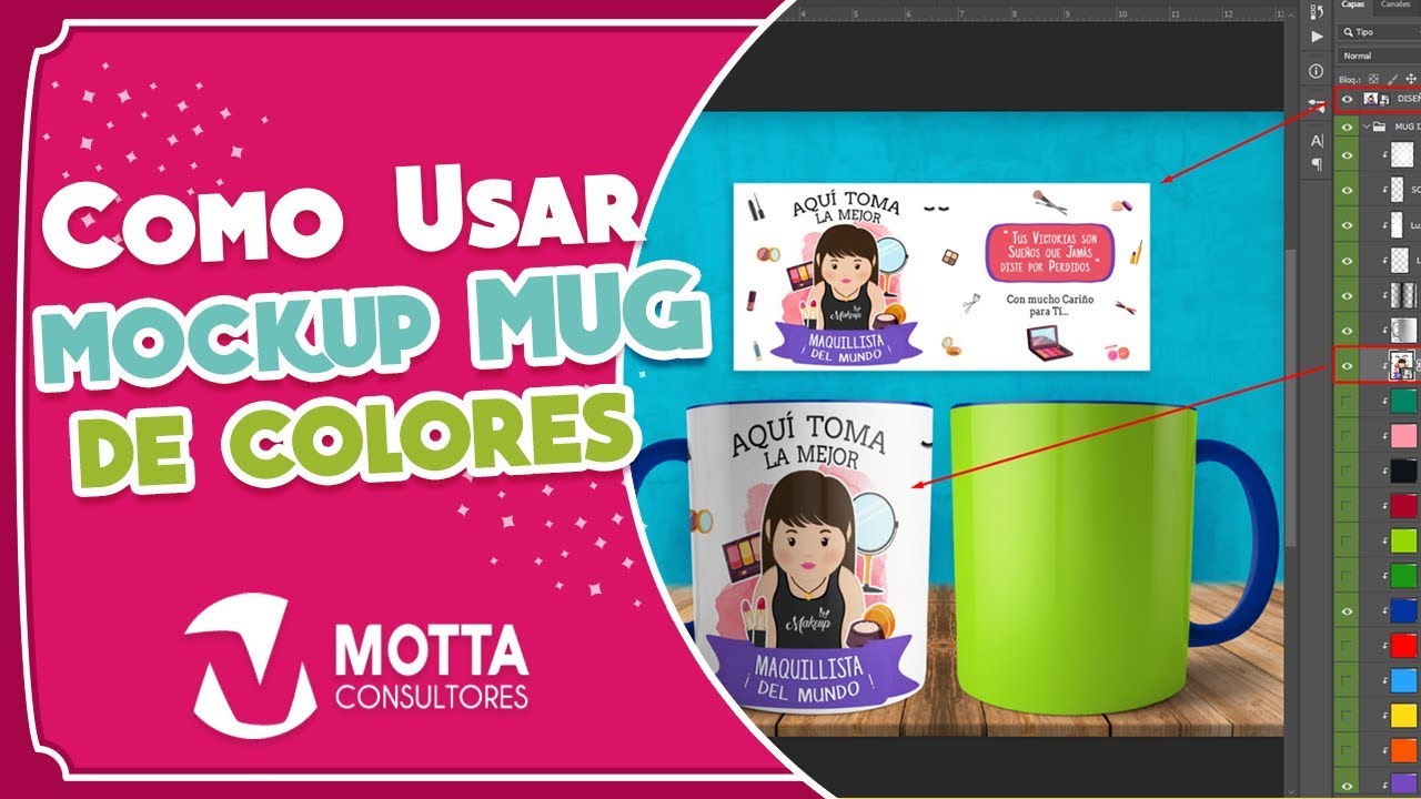 Como Usar Mockup Para Generar Vista Previa De Taza Con Asa De Colores By Mottaconsulta