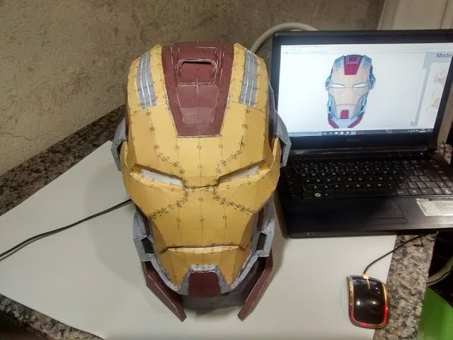 helmet iron man pepakura MARK 85 (Foam Template) Iron man helmet Mk17 (heartbreaker)