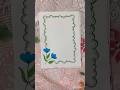 Easy 6 Borderline Ideas #shorts #art #ytshorts #diy #viral