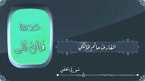 ( أَلَمْ يَعْلَم بِأَنَّ اللَّـٰـهَ يَرَىٰ ) سورة العلق للقارئ حاتم المالكي