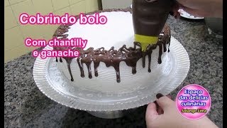 como fazer um bolo de ganache de chantily, #bolodechantily #comida #d