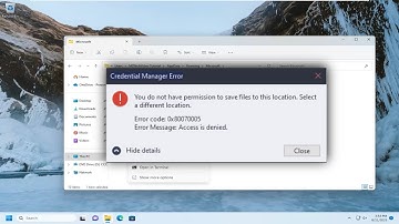 Credential Manager: Access Is Denied Error [Fixed]