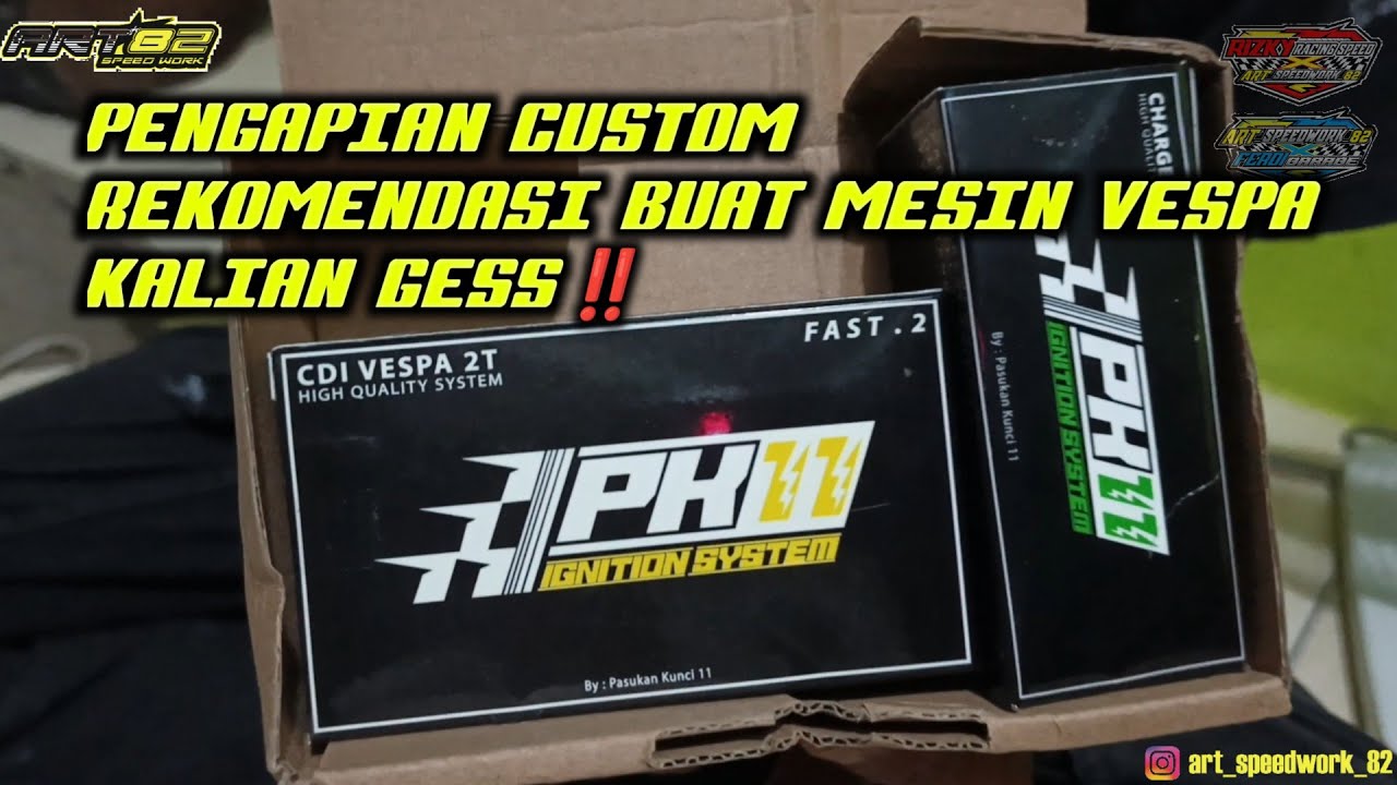 CDI FAST 2 + SPULL CDI BY PK 11 UNTUK MESIN VESPA TUNE UP/STANDAR ‼️