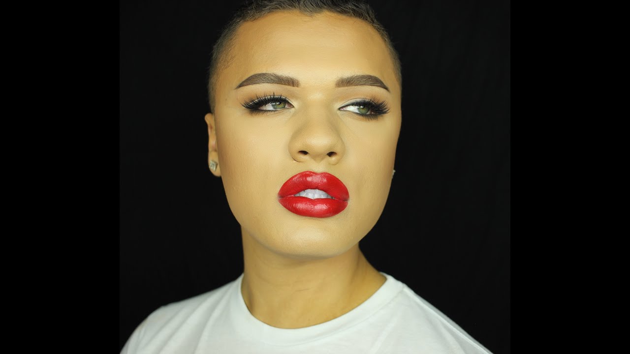 Classic Glam Makeup Tutorial Neutral Cut Crease Red Lips YouTube