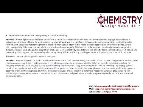 Unlock Your Success with Chemistry Assignment Help!
