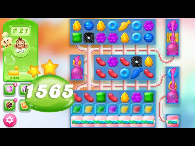 Candy Crush Jelly Saga Level 1565 || 2 Stars 🌟🌟 - YouTube