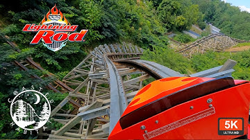 Lightning Rod Front Row POV 5K 60 FPS | Only Launched RMC Hybrid Coaster | 2022 Dollywood, Tennessee