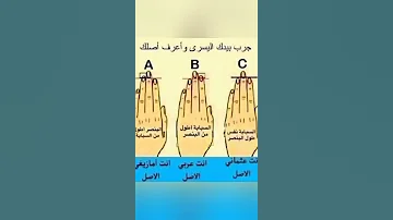اعرف اصلك من خلال اصابع اليد 