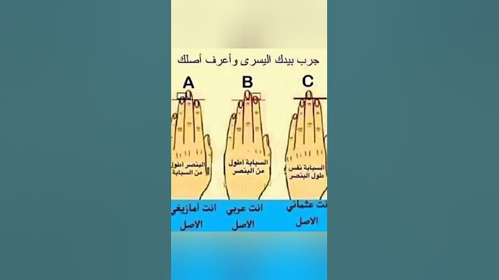 اعرف اصلك من خلال اصابع اليد