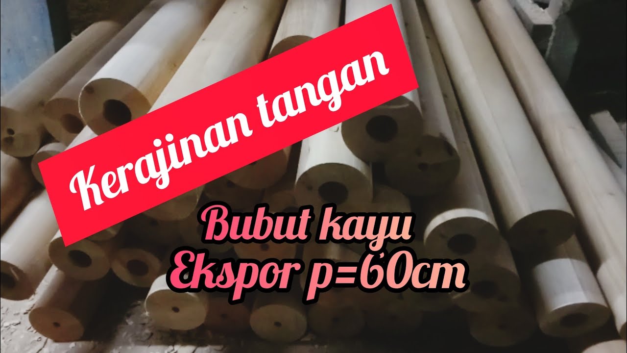  Kerajinan  tangan Bubut kayu  ekspor  p 60cm handicraft 