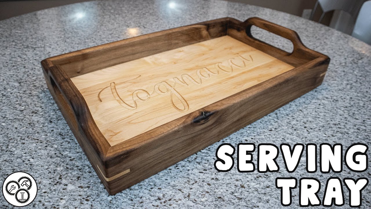 Free Serving Tray Plans - Diy Wooden Herringbone Tray 