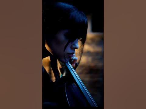 Wednesday Addams with cello behind the scene??? - YouTube