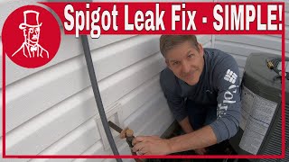 how to fix water leak from the top of my outdoor spigot: repair anti siphon valve leaking