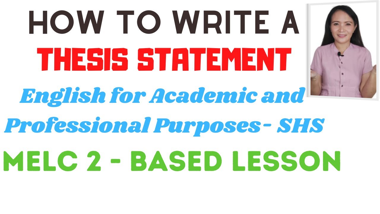 writing an academic thesis