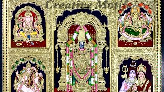 Multi God Tanjore Painting || WIP Pics||
