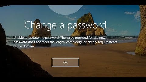 Unable to update the password. ? How to Fix it