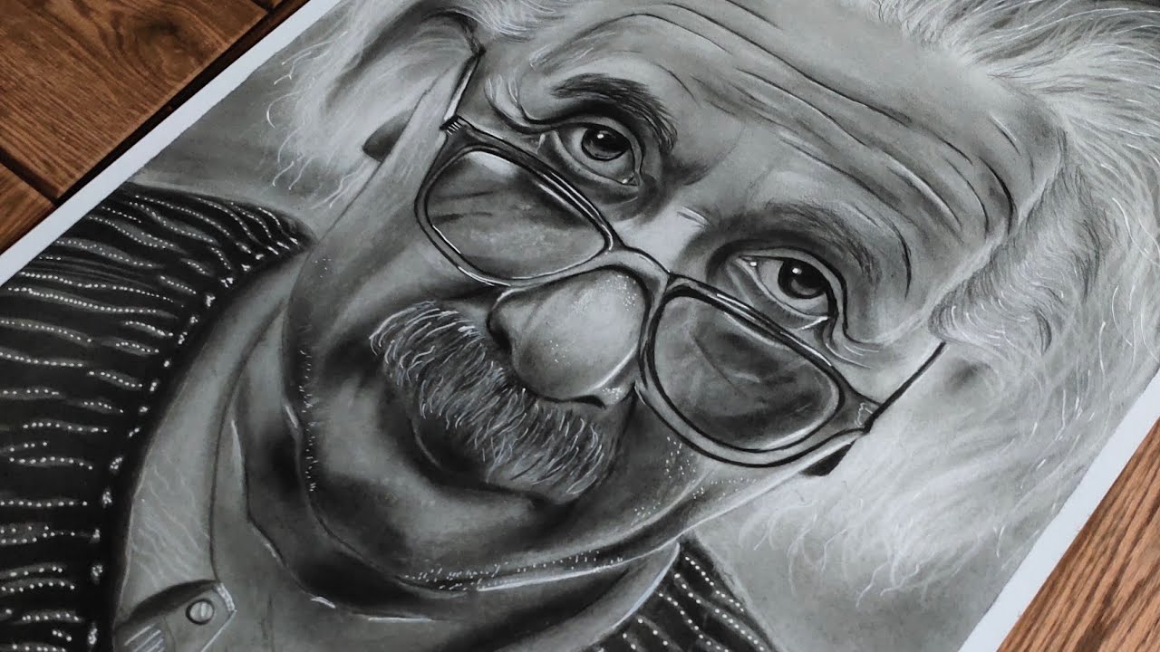 Albert Einstein Realistic Sketch 🔥 - YouTube