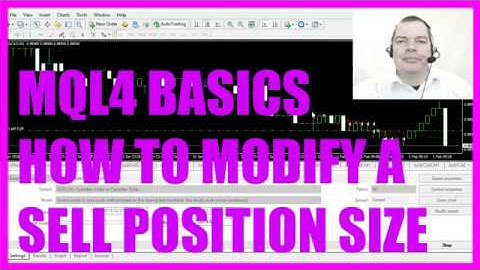 MQL4 TUTORIAL BASICS - 33 HOW TO MODIFY A SELL POSITION SIZE