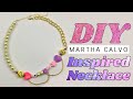 DIY Martha Calvo Inspired Happy Go Lucky Necklace - Pearl Chain Necklace