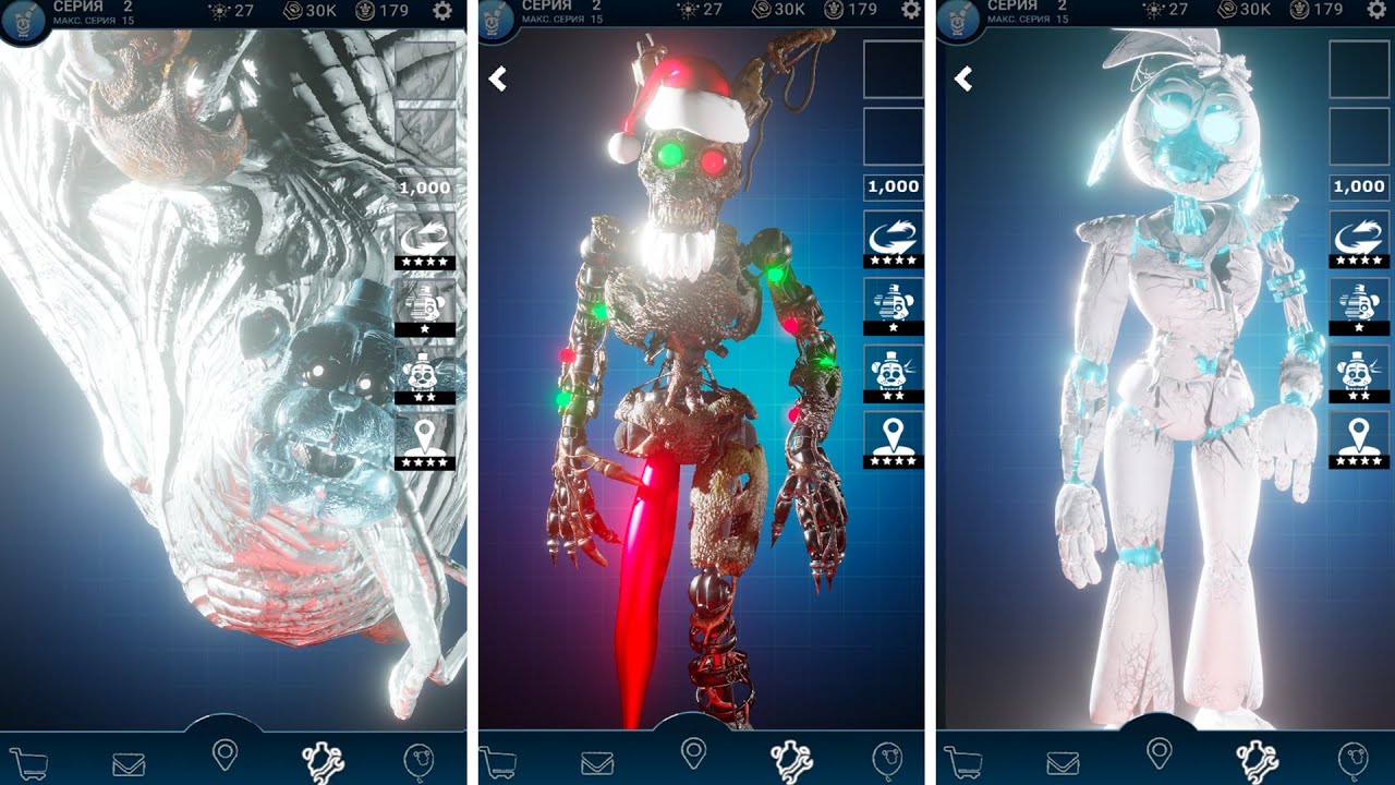 FNAF Christmas Security Breach Animatronics Jumpscare & Workshop Animations