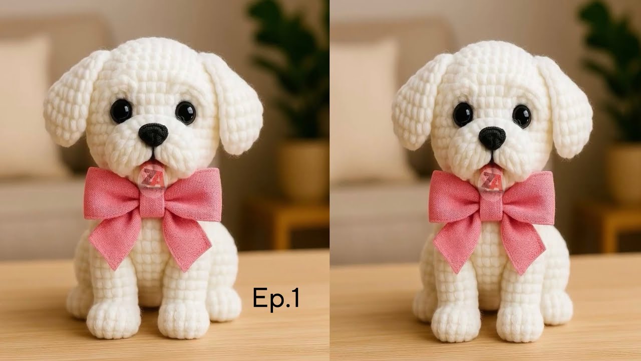 Crochet Dog Puppy Free Pattern||how to crochet a dog tutorial||crochet a dog keychain for beginners