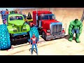 SpiderMan Trucks And Monster Cars &amp; Helicopters Challenge - GTA 5 MODS