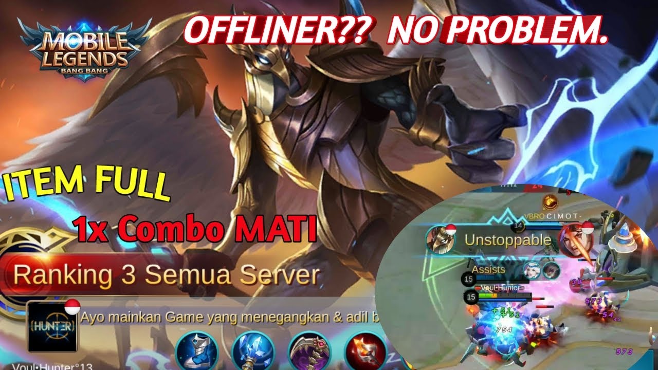 Offliner Terkuat!! FULL ITEM 1x Combo Mati -  King Of Steal | Best Build Kaja 2020  - Mobile Legends