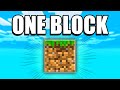 Minecraft but my world is one block