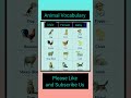 Animal Vocabulary.
