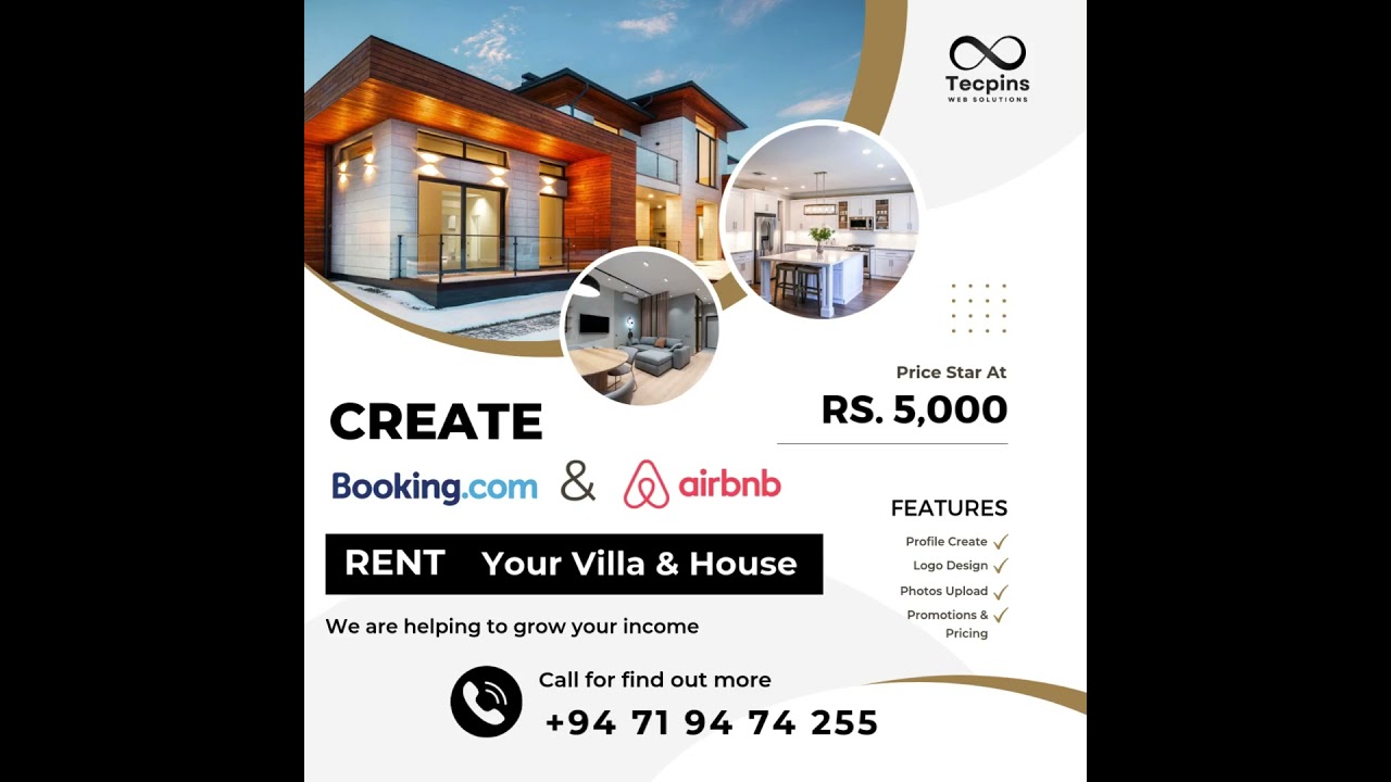 Boost Your Bookings with Tecpins Web Solutions | Booking.com & Airbnb Profile Creation