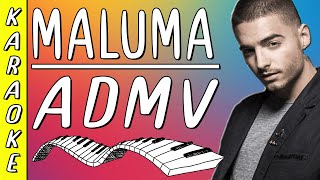 Maluma - ADMV || Karaoke ▪ Piano Instrumental ▪ Lyrics