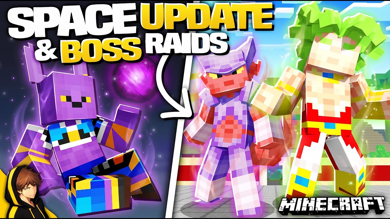 I UPDATED Space & Added BOSS RAIDS to MINECRAFT!! | Dragon Block Noea v1.0