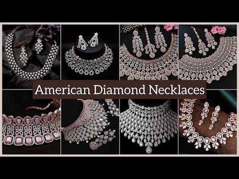 AD Necklace, Choker Sets ₹100/- | American Diamond Jewellery Wholesale